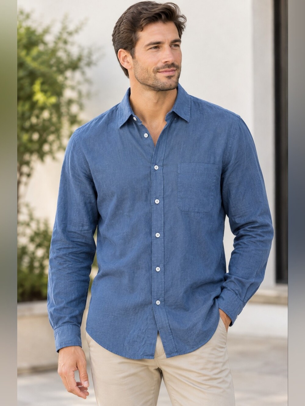 $950 Zegna Oasi Lino Linen Shirt Regular Fit